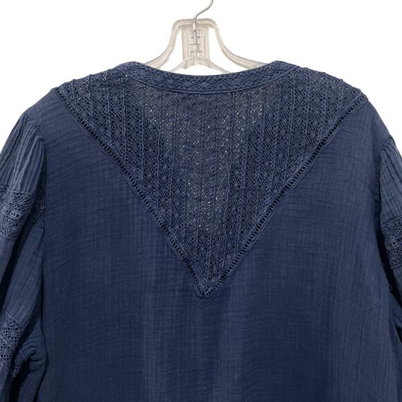 NWT Free People Sachi Mini Dress Lace Tiered Ruffle Balloon Sleeve Billowy Large - Picture 7 of 15